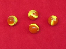 Lot Of Four Red Devil Marbles.