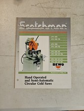 Bewo Scotchman Circular Cold Saws Catalog Sales Brochure 