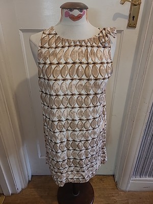 Ärmelloses Kleid Damen Größe M beige weiß