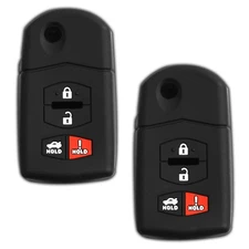2 Key Fob Remote Skin Shell Case Cover for Mazda BGBX1T478SKE125-01