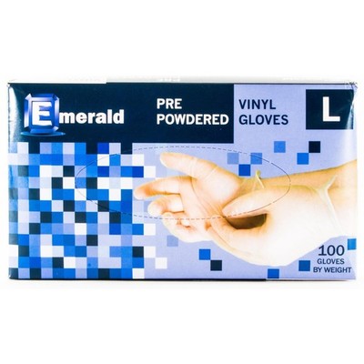 Happy Hands Powdered Latex Gloves Large HH102 4Mil Case 10Boxes 1000ct Food Safe