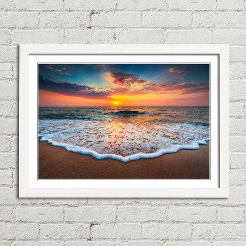 Sunrise on the Beach Canvas Framed Print Picture Wall Art - Picture 11 of 29