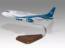 Boeing 737-300 Nauru Airlines Desk Wood Airplane New Model Small Scale 1/100