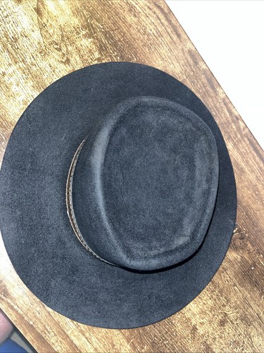 Vintage Stetson Beaver Revenger Black Hat Size 6 7/8 Needs Work On The Band - Picture 5 of 12