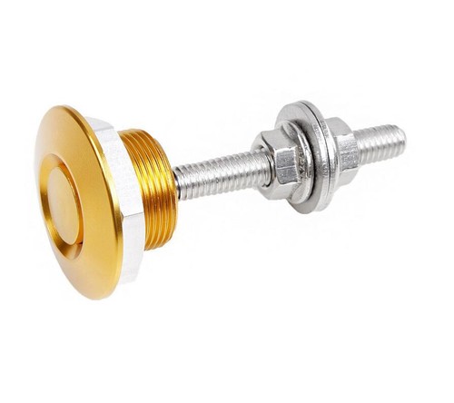 2PCS 30MM Car Bonnet Hood Pin Lock Clip Push Button Kit Quick Release Latch Gold - Picture 2 of 6