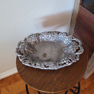 Arthur Court Oval Grapes Platter 13 1/2” Serving Tray 2004