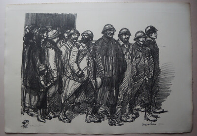 WW1 LES VOILA 83/100 Lithograph Signed STEINLEN