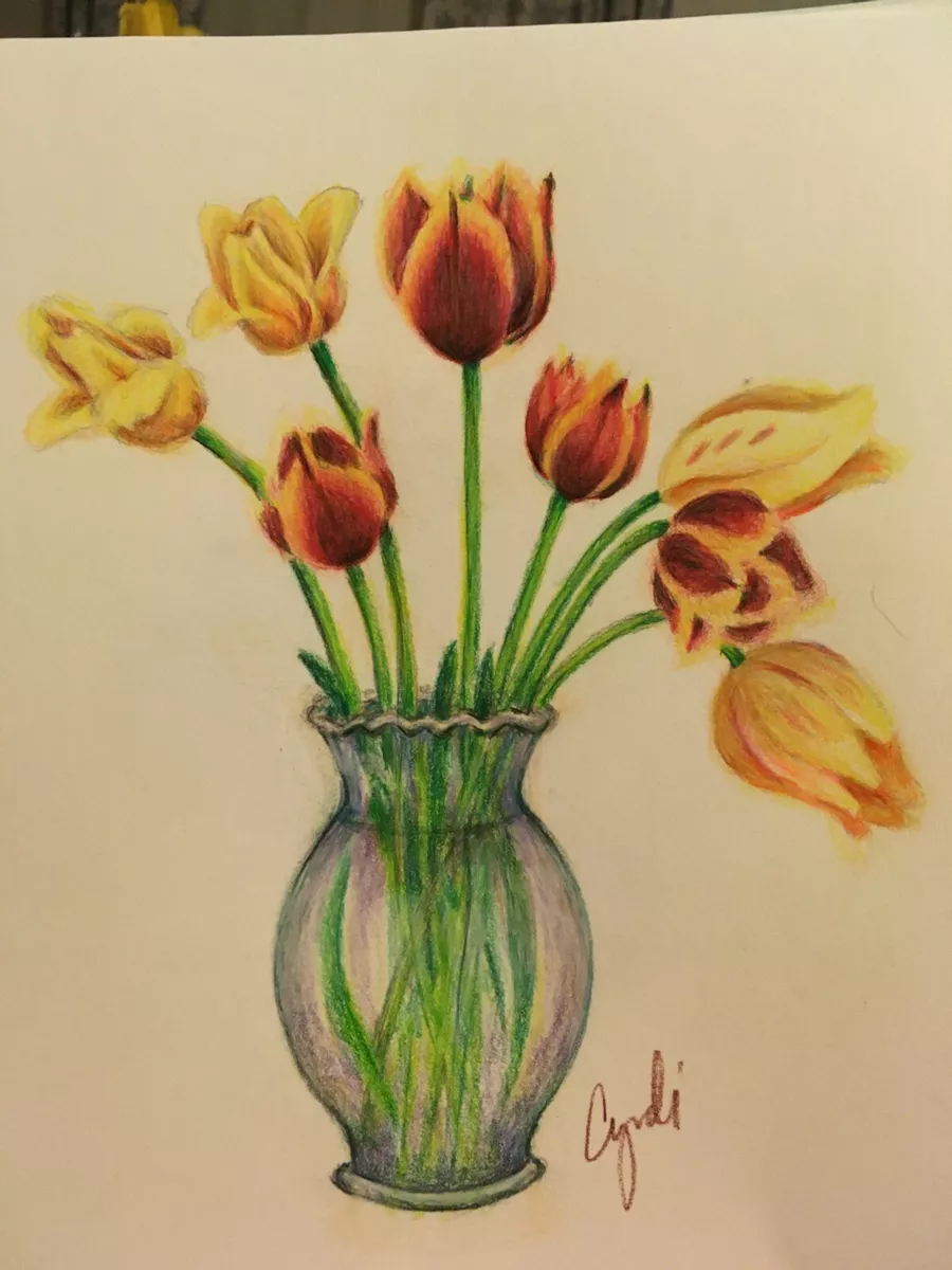 Colored 2024 pencil vases
