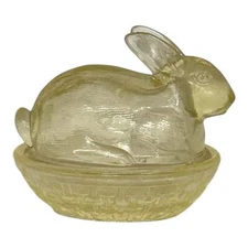 Vintage L.E. Smith Yellow Nesting Bunny