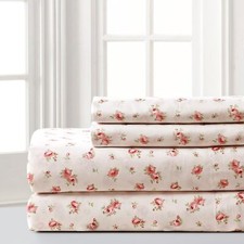 Sabanas Queen Size Flores Juego Ropa De Cama 4 Piezas Set y Fundas De Almohadas