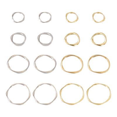 50 Stck. Legierung Runde Verbindungsringe Gedreht Kreis Rahmen 16-40mm Offene Einfassung Charms