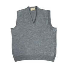 Lord Jeff VTG Light Blue V-Neck Sweater Vest DuPont Orlon/ Fine Wool Men  s XL