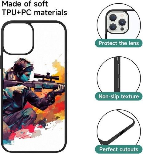 Anti skid Case For Samsung A15 A16 S23 S24 S25 Ultra FE battlefield brave sniper - 第 24/25 張圖片
