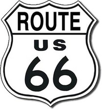 Route 66 Shield metal sign   280mm x 280mm  REDUCED TO CLEAR!!