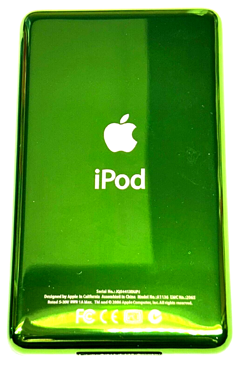 APPLE iPOD CLASSIC 7th Gen Green Apple 128GB SSD With 2000 mAh