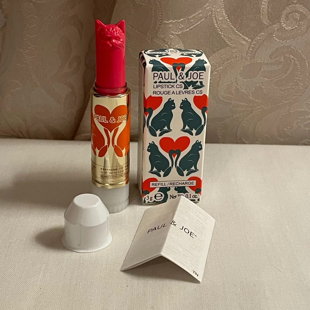 PAUL & JOE Cat Lipstick Refill - Limited Edition - 104 Persian Pink NEW
