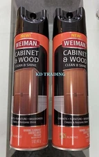 (2-Pk) Weiman Furniture CABINET & WOOD Clean Restore Shine w/ Almond Scent 17oz 