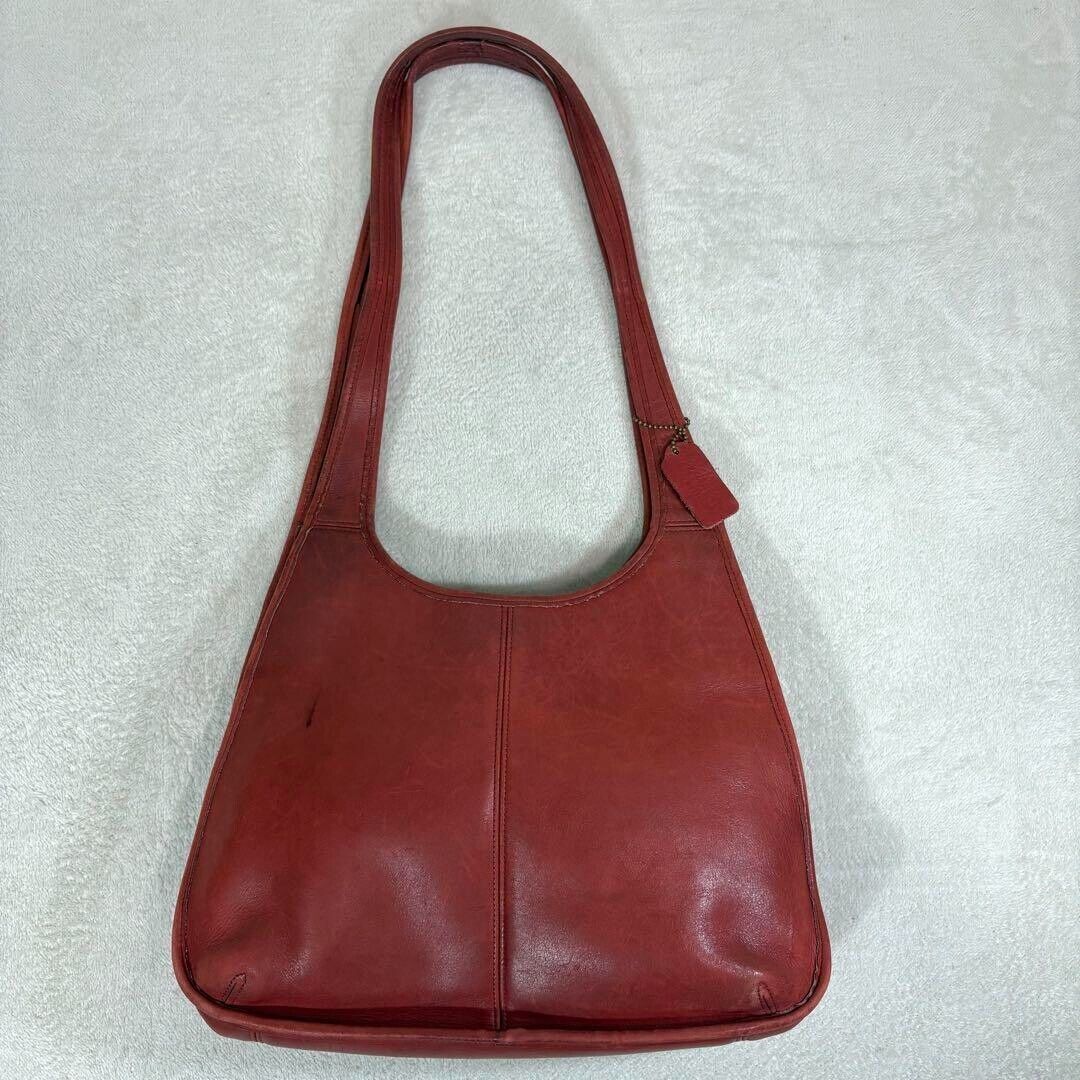 Old Coach 9035 Shoulder Bag Red Vintage Ergo Leather Coach Old Coach 9035 Shoulder Bag Red Vintage Ergo Leather Coach