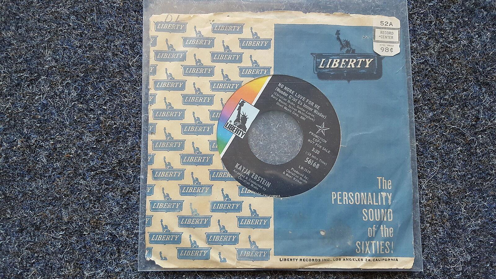 7"" Single Vinyl Katja Ebstein - No more love for me Eurovision SUNG IN ENGLISH