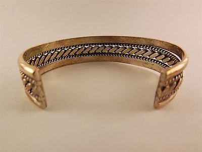 Vintage Sterling Silver Unique Twisted Rope Pattern CUFF Bracelet