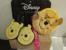 DISNEY POOH Travel Set, name tags, pouch, ribbon, BNwcard