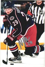 Nick Holden Autographed 4x6 Color Photo Columbus Blue Jackets #29 Blue E