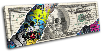 Poster D'Art Urbain Graffiti Abstract - Impression Sur Toile - Style Moderne Multicolore