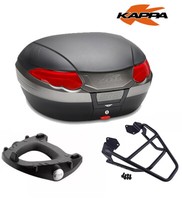 Kappa Set Bauletto Schwarz K56N + Platte Honda Silver Wing 600 2004 2005 2006