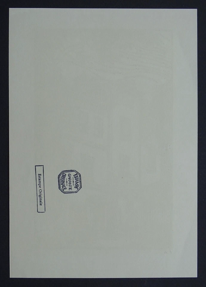 Gravure sur bois originale signée crayon L. DERAY XXe maison de village estampe - Photo 3/3