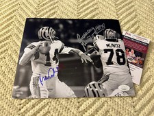 Ken Anderson & Anthony Munoz Signed 8 X 10 Photo JSA Authenticated COA Bengals