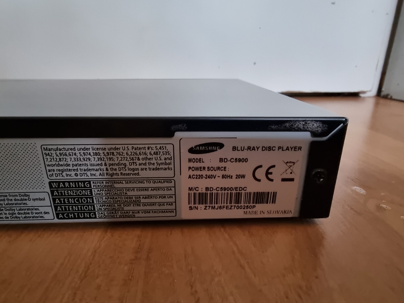 Samsung BDC5900 BlueRay Player eBay