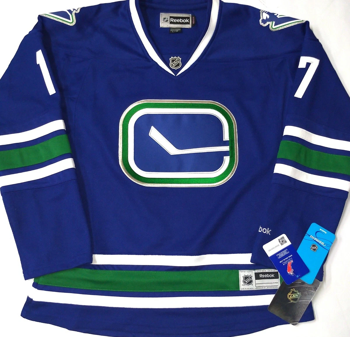 LADY-WOMEN-NWT-LG RYAN KESLER VANCOUVER CANUCKS BLUE REEBOK NHL HOCKEY  JERSEY