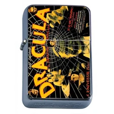 Vintage Poster D178 Flip Top Oil Lighter Wind Resistant Flame Dracula Vampire