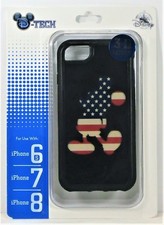Disney 4 de Julio EE. UU. Bandera Mickey Efecto 3D Apple iPhone 6S/7/8 Estuche para Teléfono Celular