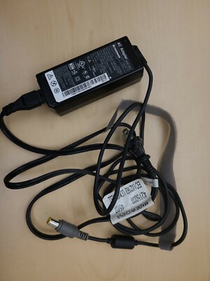 Genuine OEM Lenovo ThinkPad AC Power Adapter 65W W/Wall Plug R61 R500 T61 + More