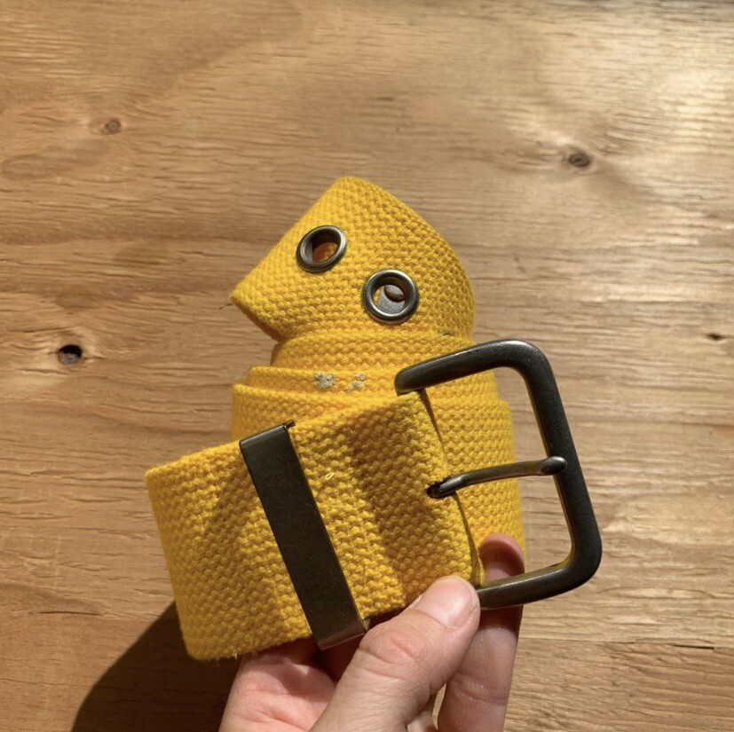 vintage 90s esprit yellow canvas belt | eBay display picture 2