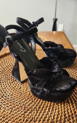 Circus by Sam Edelman Audrea Black Velvet Sandals US EUR Worn  Once!