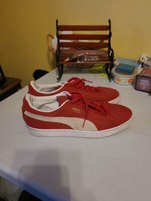 Puma Mens Suede Classic XXI 352634-65 Red Casual Shoes Sneakers Size 11