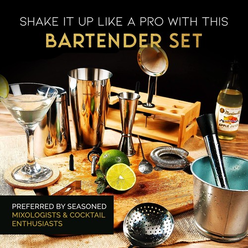 Cocktail Shaker Set 18 Piece, Mixology Equipment, All-in-One Cocktail Set, Dr... - Picture 4 of 8