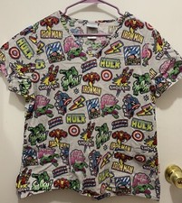 Blusa Médica Marvel Avengers, Talla M, Hulk, Iron Man, Cap. América, Médico