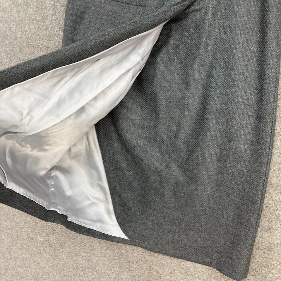 Falda Armani Collezioni Mujer 46 AU 16-18 Gris Lana Recta y Lápiz 5702 Foto 4 de 4