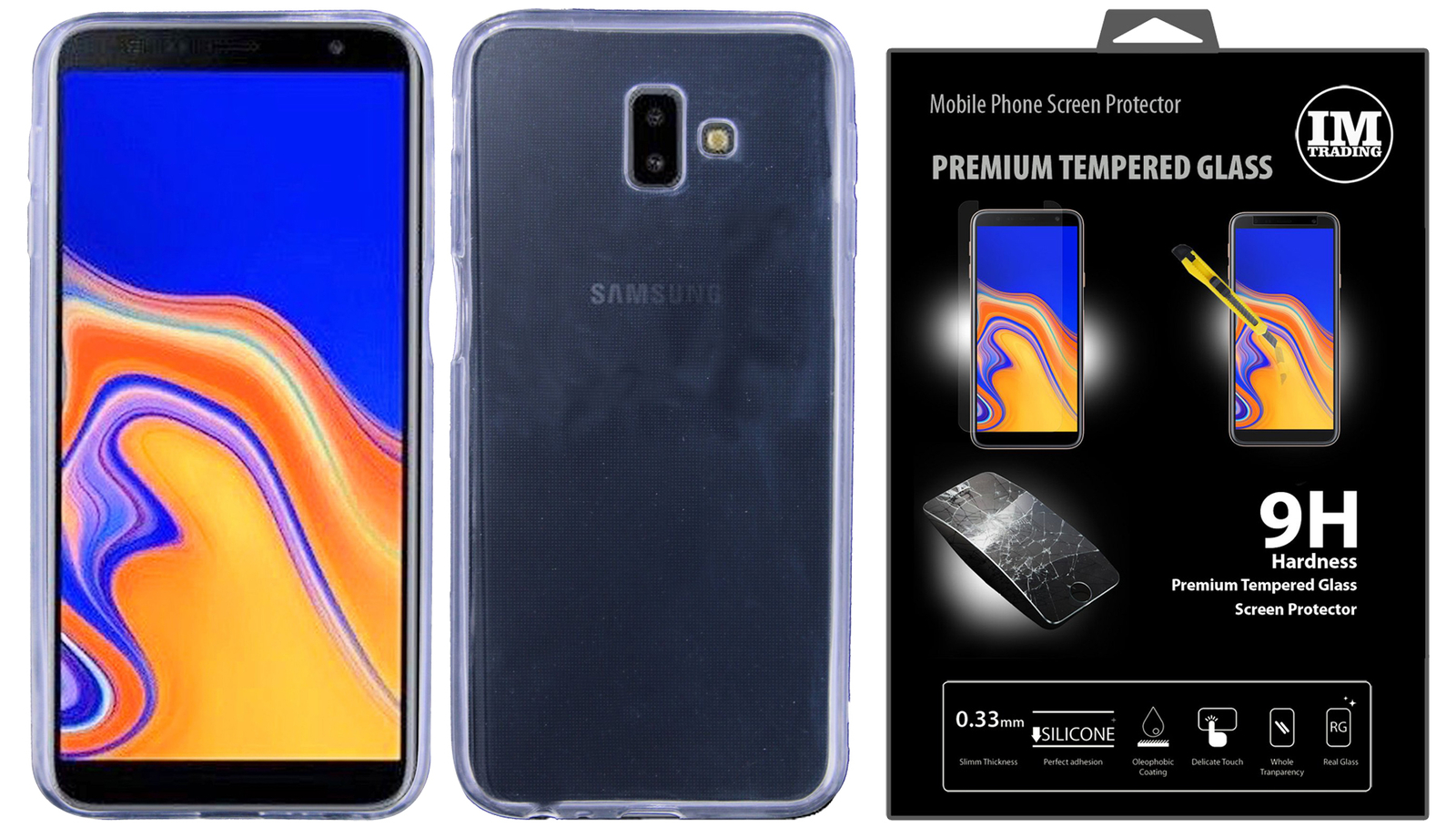 Для Samsung Galaxy J6+ PLUS Удобный чехол-накладка Glanz + 9-часовое защитное стекло