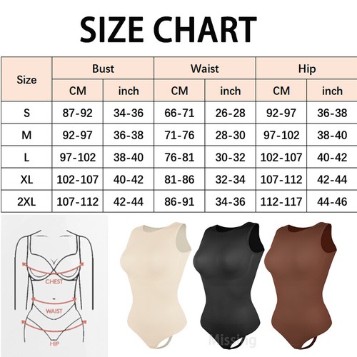Women's Bodysuit Shapewear Slimming Tummy Control Full Body Shaper Plus Size US - Picture 2 of 40