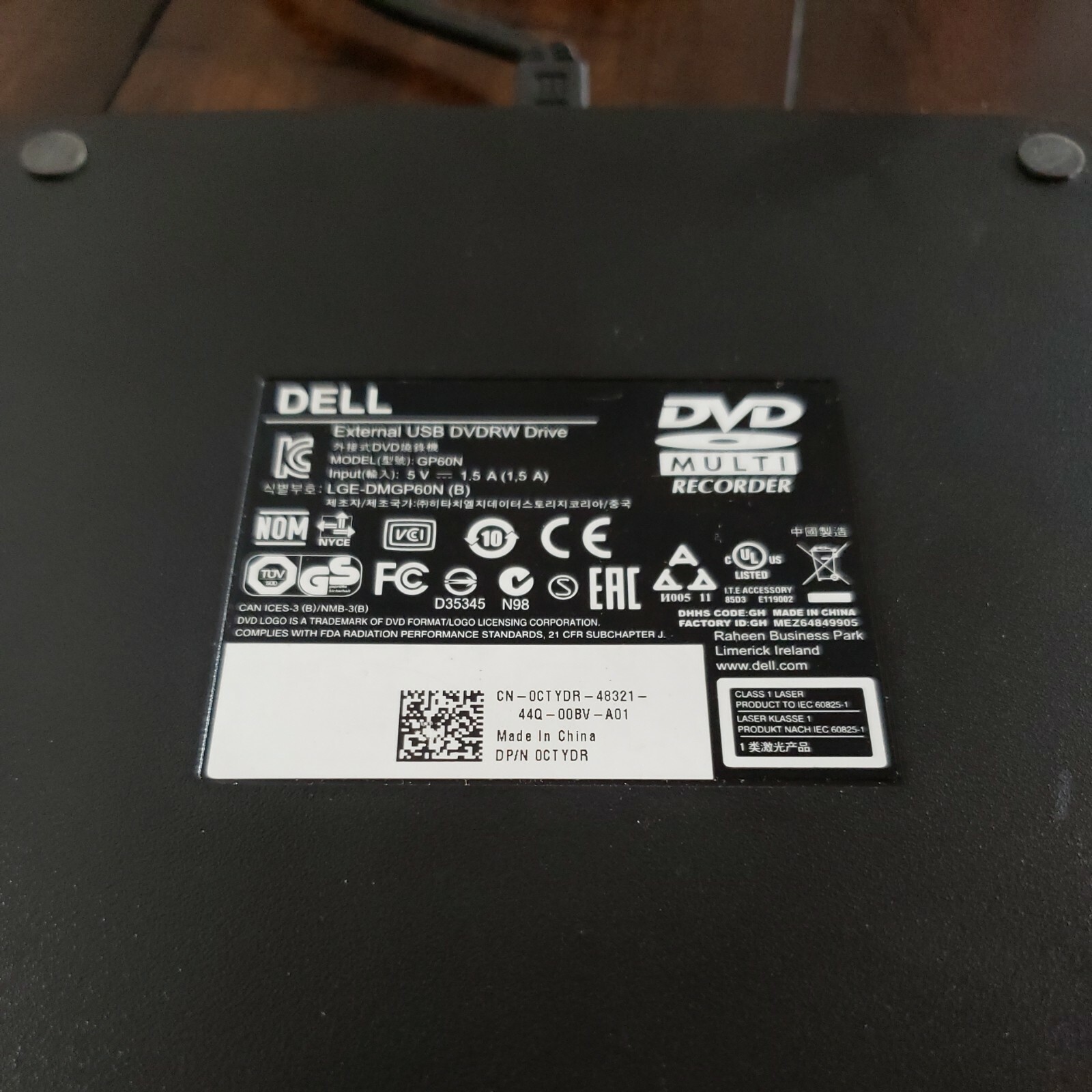 DVD External Drive w/USB DELL GP60N USB Cable tested and WORKING eBay