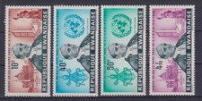 Ruanda: Nr. 153-156 ** postfrisch / Papst bei der UNO 1968