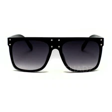  SUNGLASSES HILLS WOMEN OVERSIZED FLAT TOP WOMEN SHADES GAFAS 