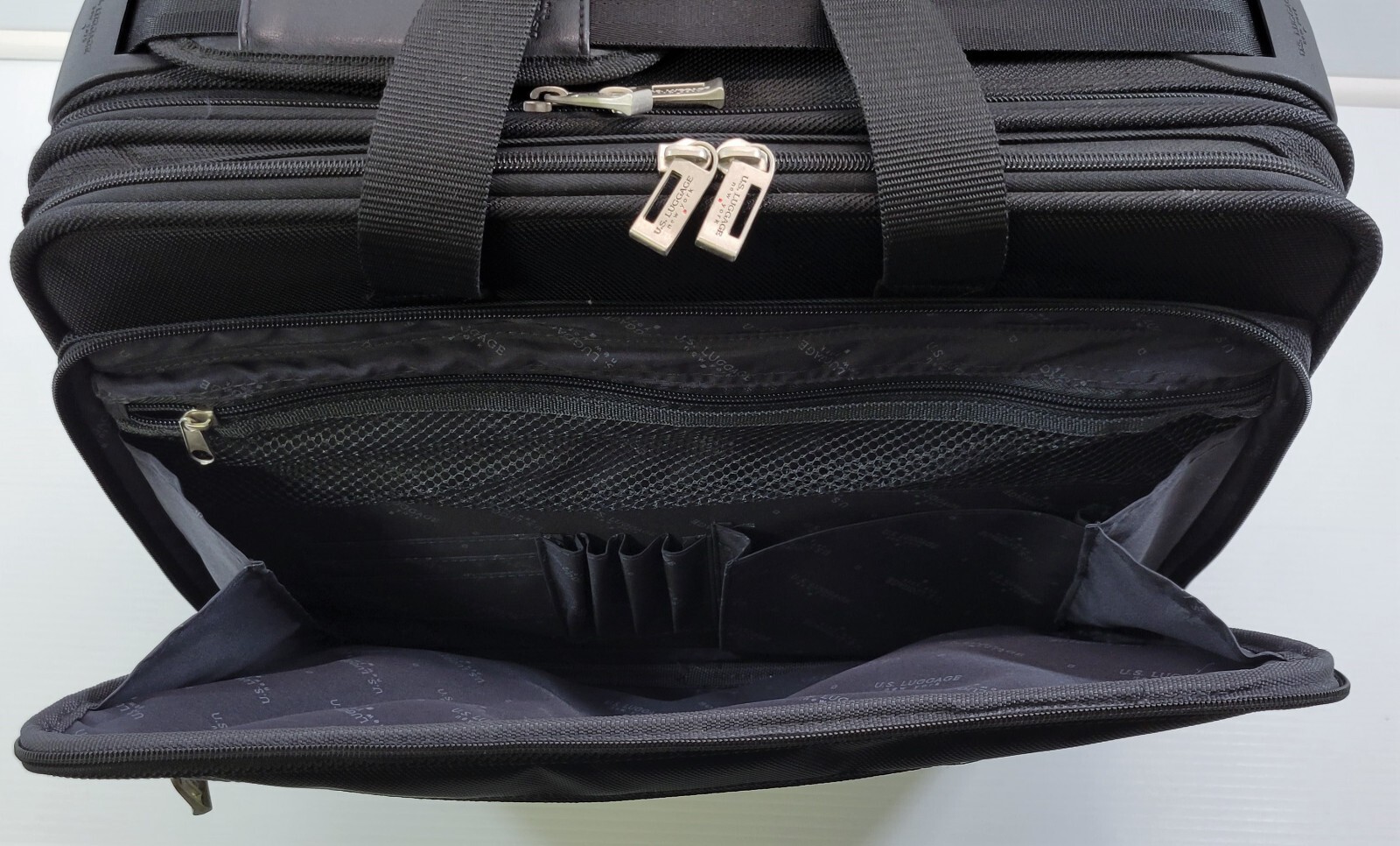 U.S. Luggage New York Rolling Briefcase Carry On Black Laptop Bag eBay