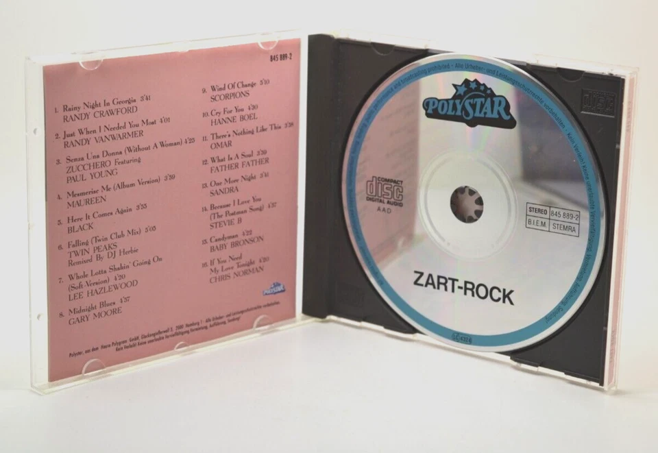 Zart Rock - Die sanften Schmusesongs  (CD 1991) - Bild 2 von 3