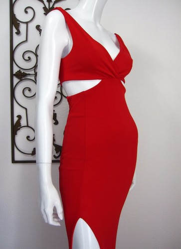 ASOS ABITO SMANICATO NUOVO CON ETICHETTE PETITE EU 32 US 1 ROSSO LUNGHEZZA INTERA FESTA BALLO COCKTAIL - Foto 5 di 12