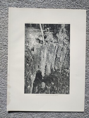 Teller aus Rhyolith, Yellowstone Nationalpark - antiker Druck - 1899